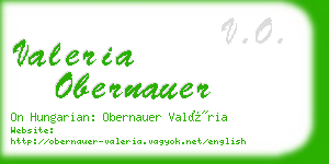 valeria obernauer business card